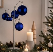 blå julekugler